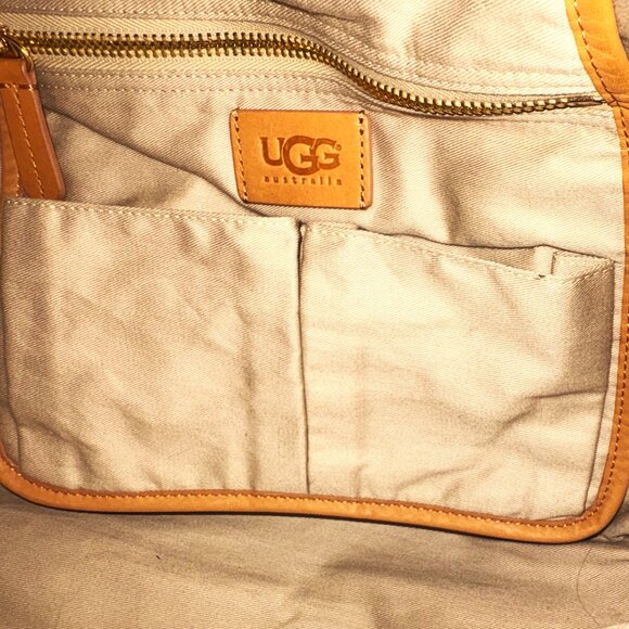 UGG Australia Black Suede Shoulder Bag with side POCKETS NWOT - Picture 7 of 12